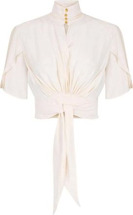 Elisabetta Franchi Mujer, Blusas y Camisas, Beige, Talla: S