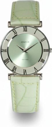 Jowissa Roma 30 mm Horloge - Dames - Horloges - Groen - ONE Size - Leer - Accessoires