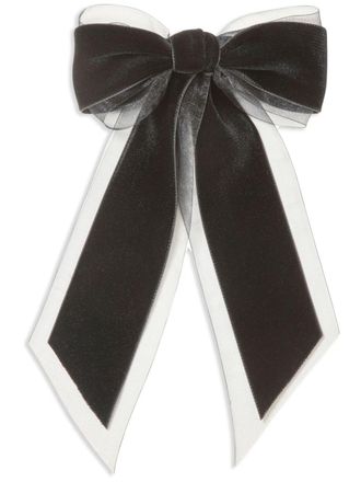 Jennifer Behr Francine velvet bow hair clip - Black
