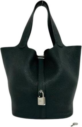 Herm&egrave;s Pre-owned Vintage Bucket Bag - Dames - Vintage Tas - Zwart - ONE Size - Leer - Vintage