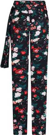 Paco Rabanne floral-print straight trousers - women - Viscose/Elastane - 34 - Black