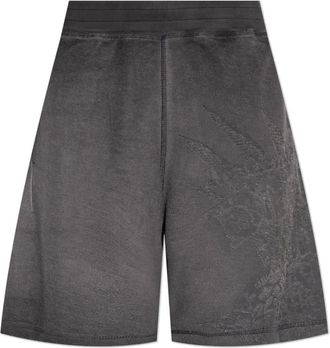 Diesel Korte Broeken, Heren, Grijs, XL, Katoen, P-Rawcrow Shorts