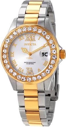 Invicta Pro Diver Lady Silver Sunray Dial Two-tone Ladies Watch 20215