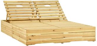 vidaXL Vidaxl - Tumbona doble de madera de pino impregnada verde