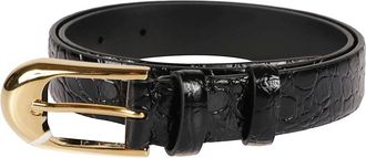 Khaite Dome Riem - Dames - Riemen - Zwart - 80 CM - Leer - Accessoires