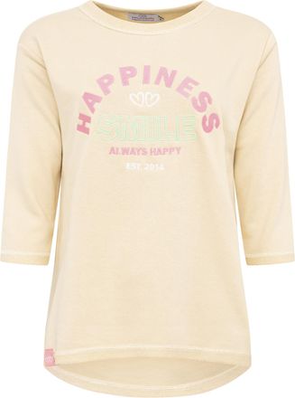 Zwillingsherz Langarmshirt »Smile« 3/4-Arm, Rundhalsausschnitt, Stickerei