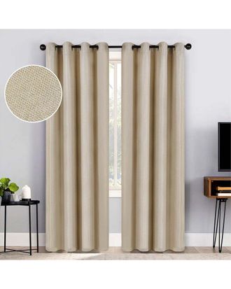 Superior 52X96 Jaxon Textured Blackout 2Pc Curtain Panel Set