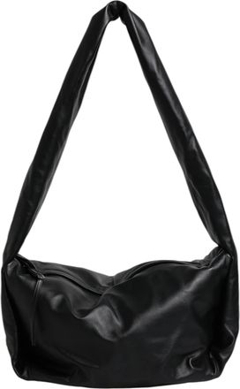 Dolce & Gabbana Black Leather Logo Plaque Shoulder Womens Bag (Pre-Owned)