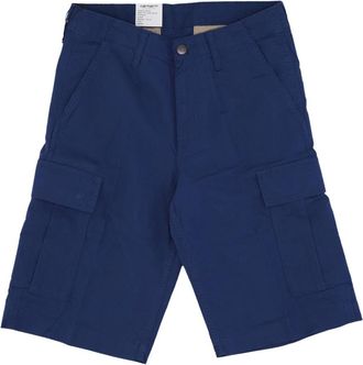 Carhartt Work in Progress Cargo Shorts Elder Rinsed - Heren - Korte Broeken - Blauw - W36 - Katoen - Korte Broeken