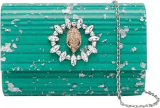 Kurt Geiger Flap Bag met Kettingriem - Dames - Clutches - Groen - ONE Size - Tassen