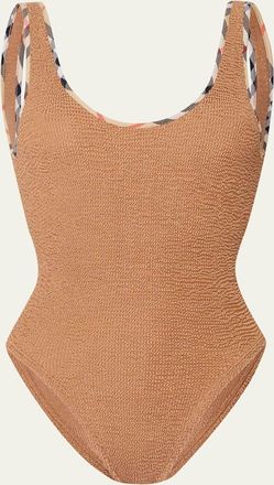 Burberry x Hunza G Faye Scoop One-Piece Swimsuit