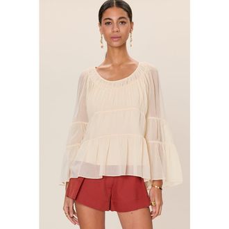 Rebecca Taylor Skye Blouse in Cream at Nordstrom, Size X-Small
