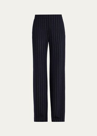 Lafayette 148 New York Lafayette Pinstripe Flare-Leg Pants