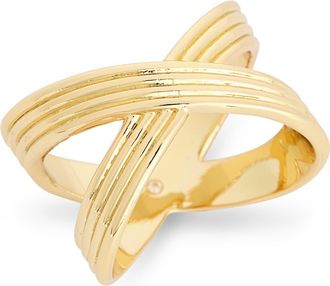 Nordstrom Rack Crossover Ring in Gold at Nordstrom Rack, Size 8