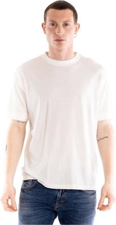 Paolo Pecora Tops, Heren, Beige, M, Katoen, Katoenen Jersey T-shirt