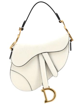 Dior Saddle Handbag Leather Mini shoulder bag - Wit