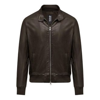 Bomboogie Friz Nappa Leren Jas - Dames - Jassen - Bruin - Maat: L Wol