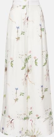 Erdem Pantaloni a gamba larga in seta