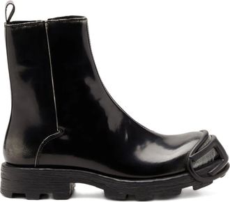 Diesel Laarzen met ritsdetail en ovalen plakkaat - Zwart