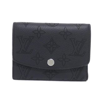 Louis Vuitton Black Leather Wallet (Tri-Fold) (Pre-Owned)