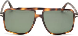 Tom Ford Eyewear Occhiali da sole con montatura stile pilota - Marrone