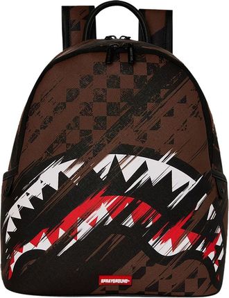Sprayground Smeared Grunge Savage Backpack Brown Black B8964