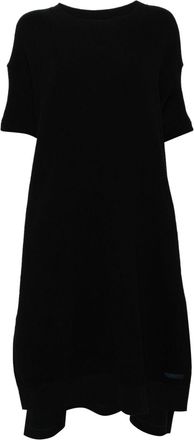 Yohji Yamamoto side-slit midi dress - women - Cotton/Lyocell - 2 - Black