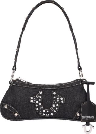 True Religion STUDDED HORSESHOE DE True Religion Horseshoe Denim shoulder bag