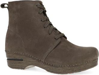 Dansko Sigourney Combat Boot in Mushroom Nubuck at Nordstrom, Size 10.5-11Us