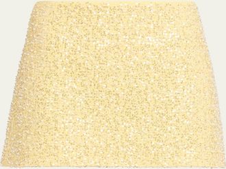 Alice & Olivia Ecenia Sequined Mini Skirt