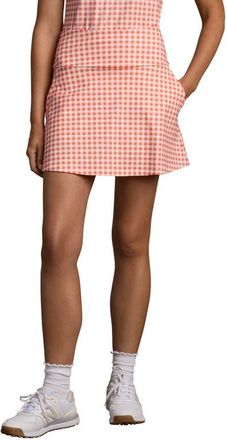 Rhone Course to Court 16-Inch Sport Skort in Coral Gingham at Nordstrom, Size Xx-Large