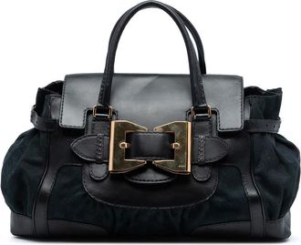 Gucci Pre-owned Gucci GG Canvas and Leather Dialux Queen Tote Ladies 189883 002122