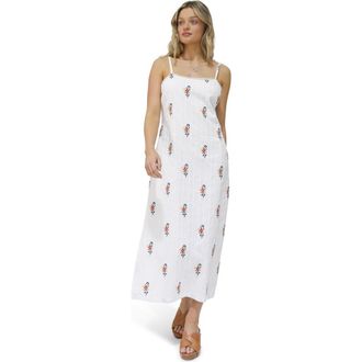 Belle & Bloom She Blooms Floral Midi Dress in White at Nordstrom, Size X-Small Au