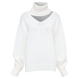 Monse wool deconstructed cut out turtleneck sweater