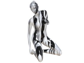 Schubiger M&ouml;bel Skulptur Akt in Silber-Schwarz