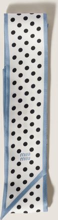 Miu Miu Printed twill scarf