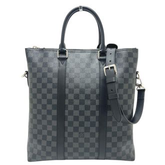 Louis Vuitton Black Noir Damier Graphite Handbag Tote Bag (Pre-Owned)