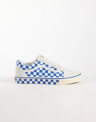 Vans Old Skool sneakers a scacchi blu e bianche-blu navy