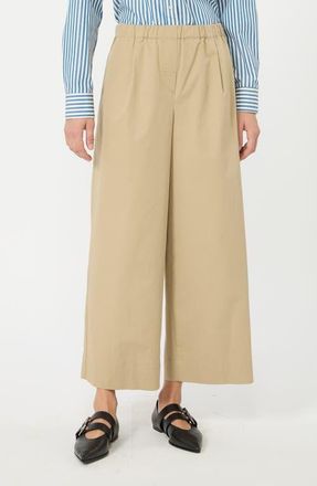 Max Mara Libero Cotton Trousers in Beige at Nordstrom, Size 10