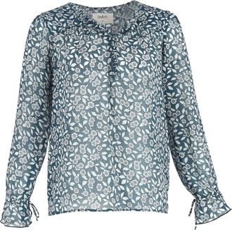 BA&SH Ba&sh Beatrix bedrukte blouse van polyester in blauw