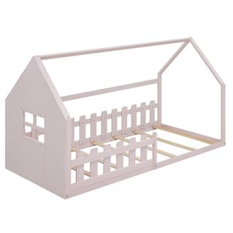 Urban Meuble Cama infantil cabina 90x200 cm madera rosa