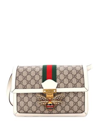 Gucci Queen Margaret Shoulder Bag GG Coated Canvas Medium crossbody bag - women - Fabric - One Size - Brown
