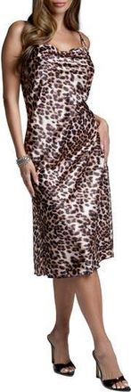 Bebe Animal Print Satin Slipdress in Cheetah at Nordstrom Rack, Size X-Small