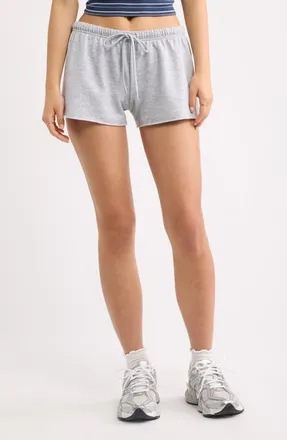 BP. Narrow Drawstring Sweat Shorts in Grey Soft Heather at Nordstrom, Size X-Large