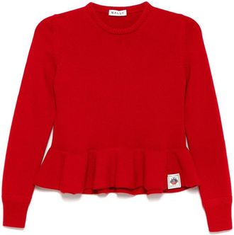 Bally crew-neck jumper - Red