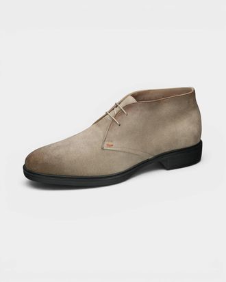 Santoni Mens Easy Chukka Derby Shoes In Taupe