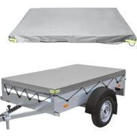 OEM Funda Para Remolque De Plataforma Plana Lntyq - 207 &times; 114 &times; 10 Cm - Con Cuerda - Impermeable - Resistente Al Viento Y A Los Desgarros - Apta Para Vari