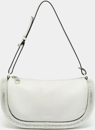 J.W.Anderson J. w.anderson Bumper-15 Crystal Studded White Leather Shoulder Bag
