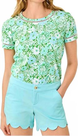 Lilly Pulitzer Buttercup Low Rise Stretch Short In Day Dream Blue