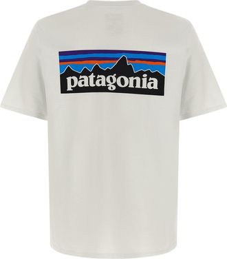 Patagonia Logo-Embroidered Cotton-Blend T-Shirt - White